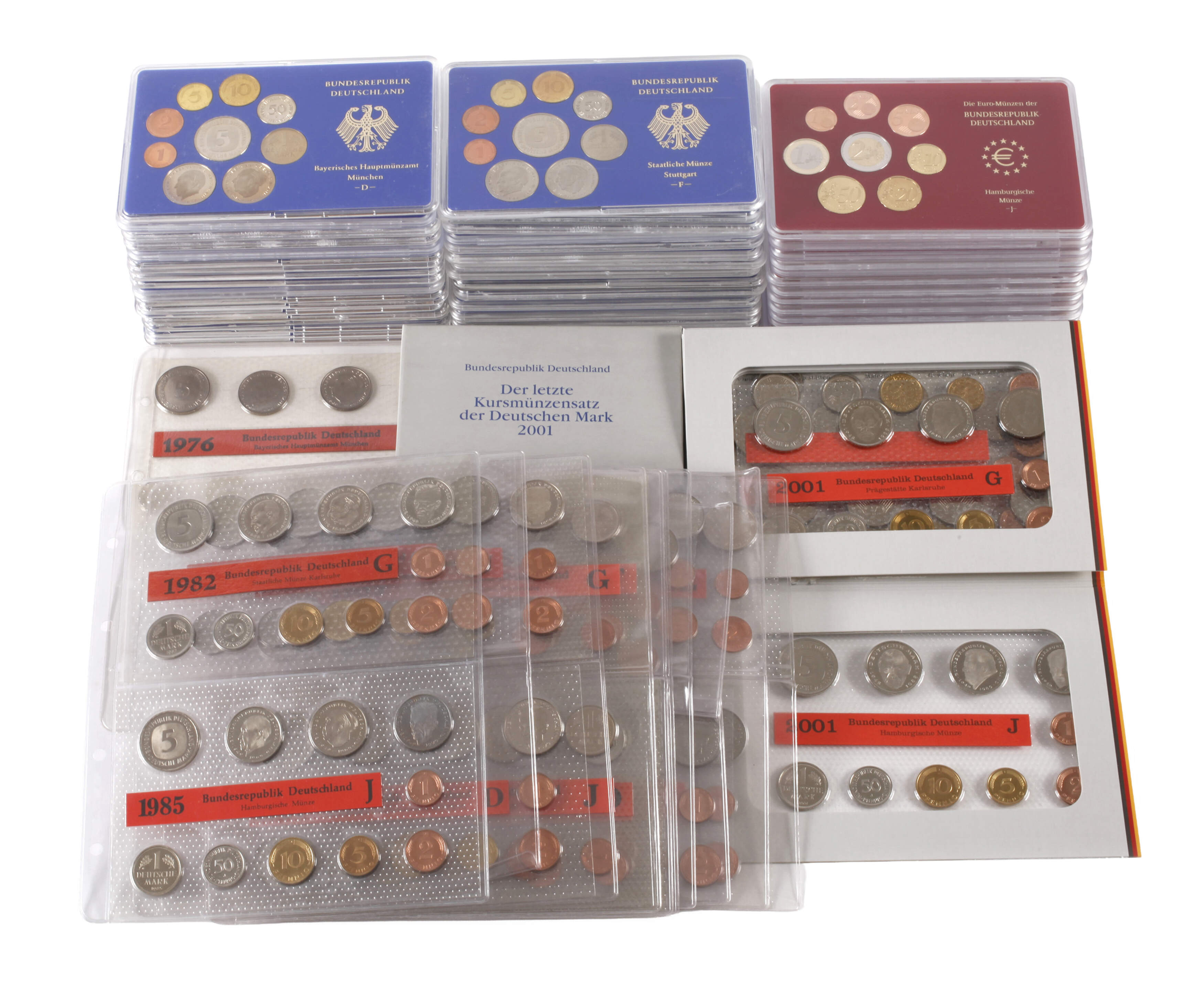 Konvolut DM und Euro Kursmünzensätze BRD