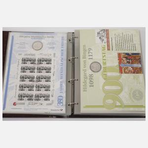 Konvolut Numisblätter DM und Euro BRD