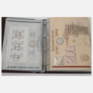 Konvolut Numisblätter DM und Euro BRD