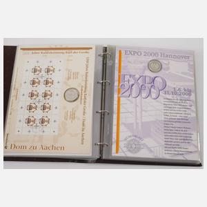 Konvolut Numisblätter DM und Euro BRD