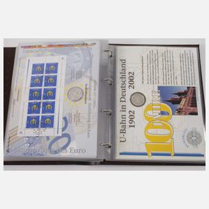 Konvolut Numisblätter DM und Euro BRD