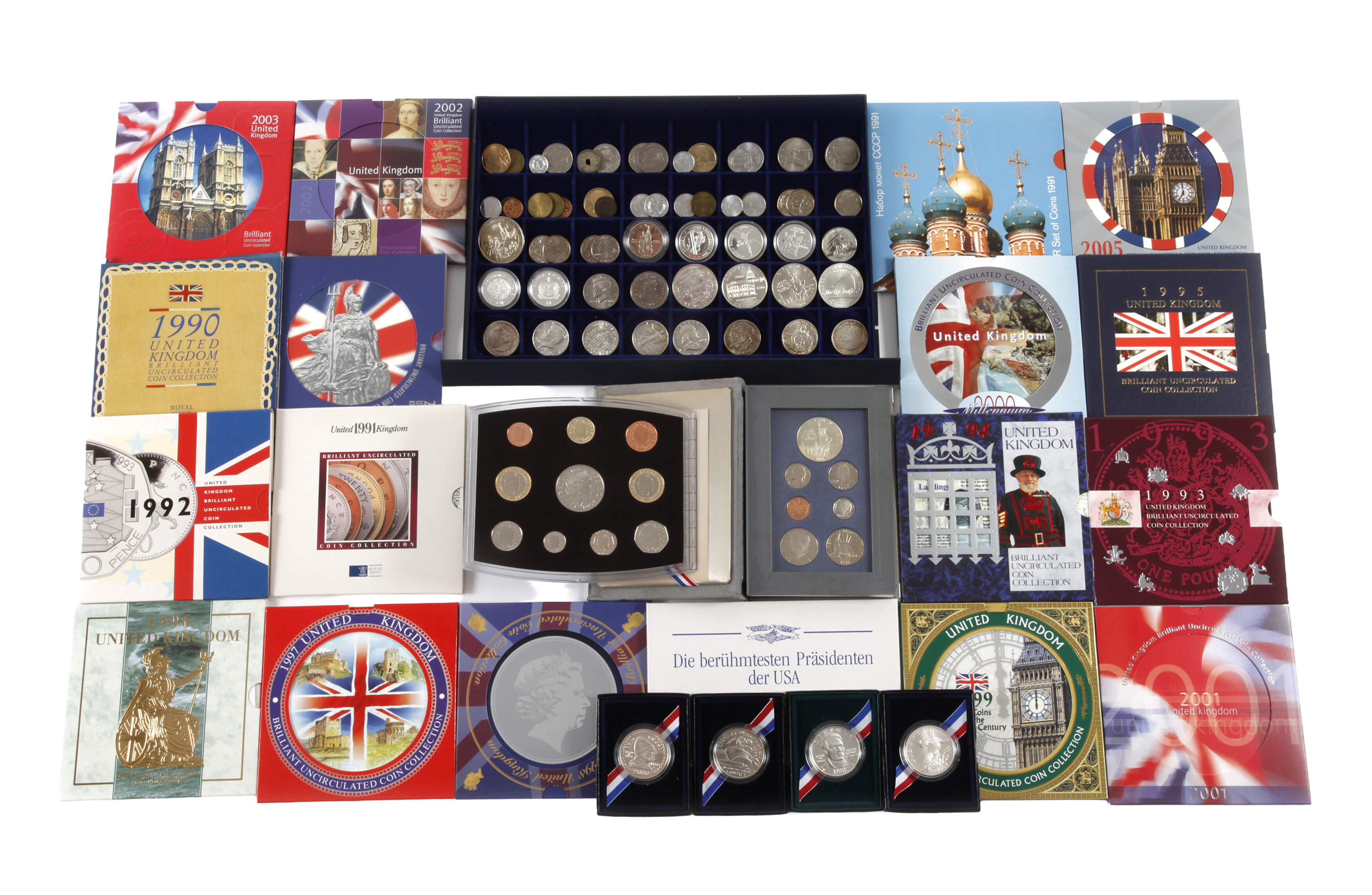 Konvolut Münzen USA und England