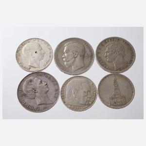 Konvolut Silbermünzen