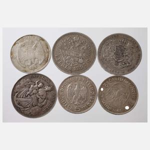 Konvolut Silbermünzen