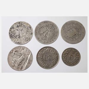 Konvolut Silbermünzen