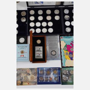 Konvolut Silbermünzen Kanada