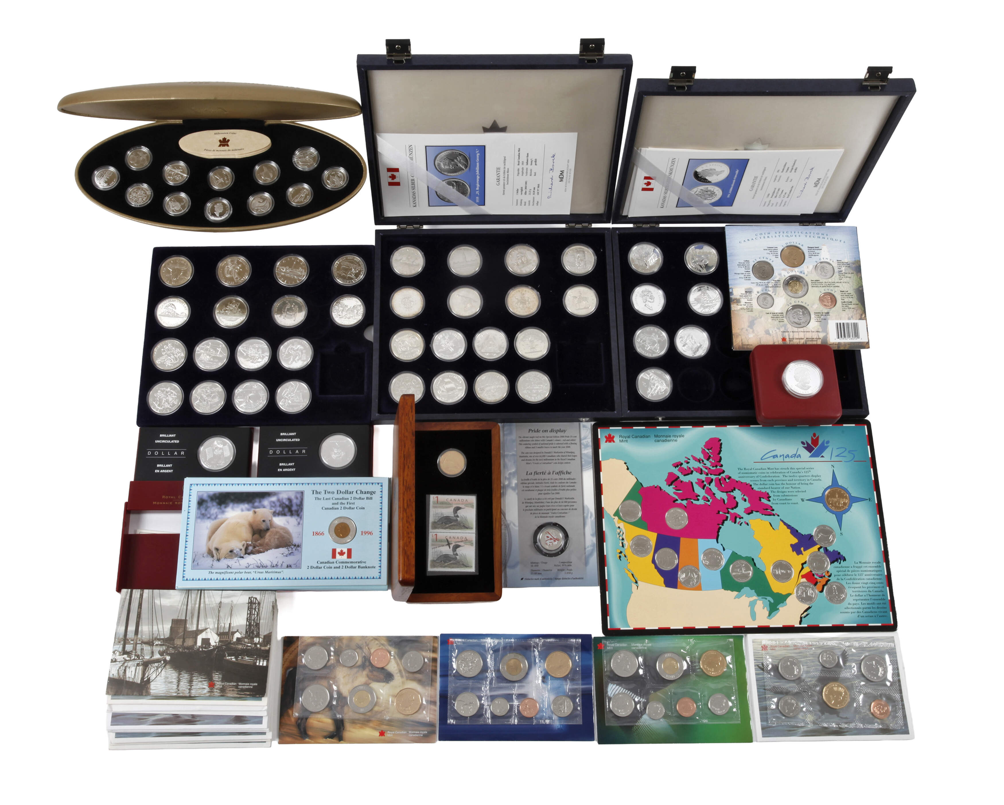 Konvolut Silbermünzen Kanada