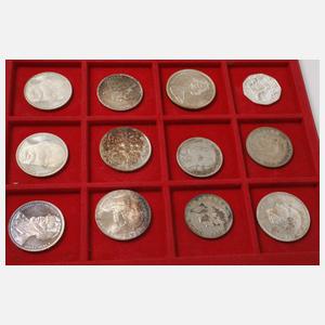 Konvolut Silbermünzen