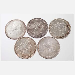 Konvolut Silberunzen USA