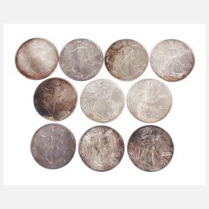 Konvolut Silberunzen USA