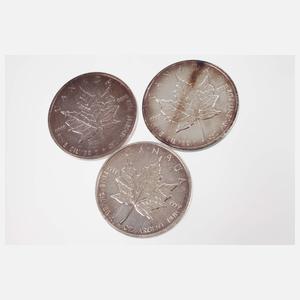 Konvolut Silberunzen Kanada