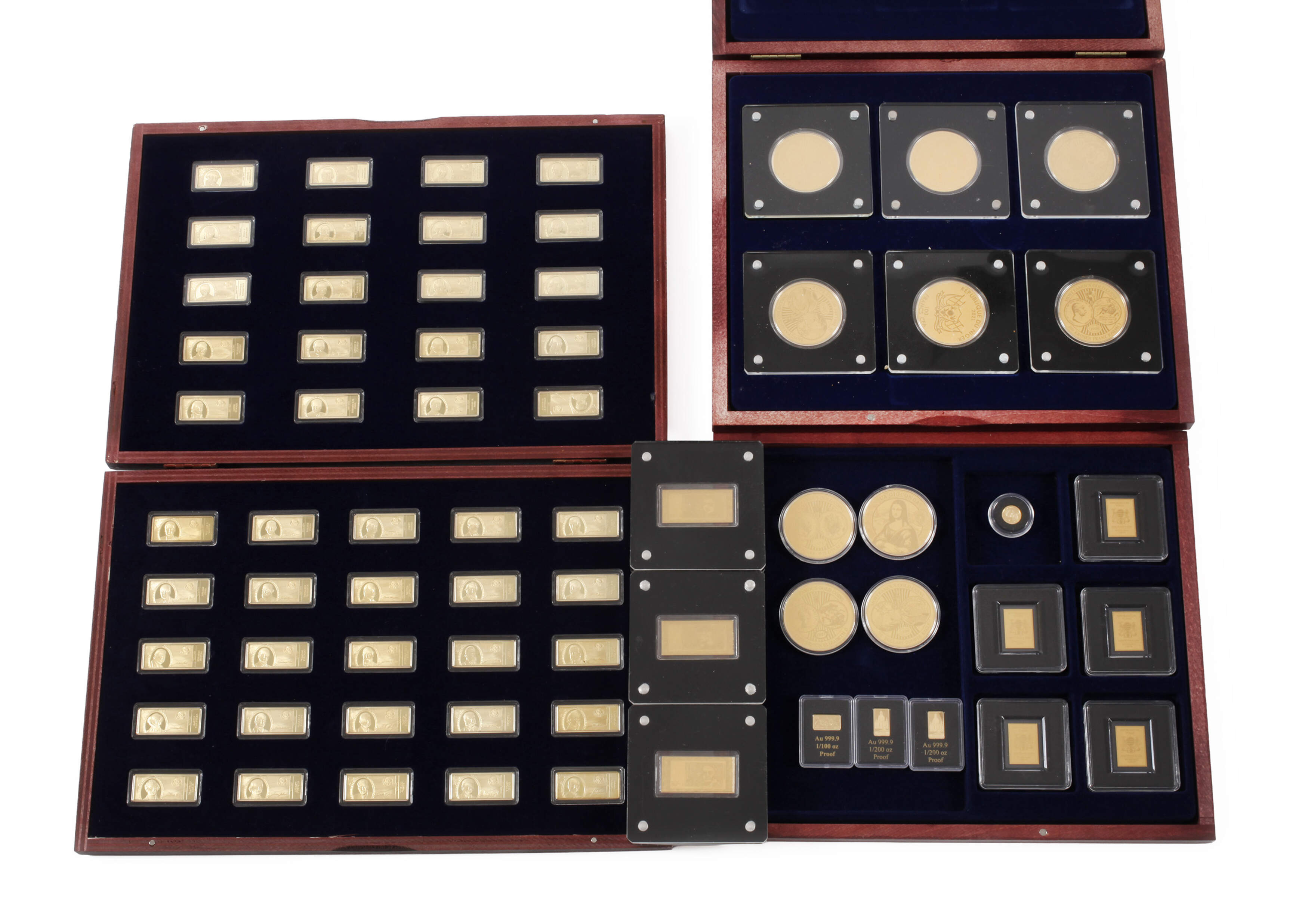 Konvolut Goldmünzen, -barren und -medaillen
