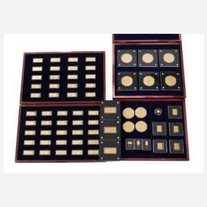 Konvolut Goldmünzen, -barren und -medaillen