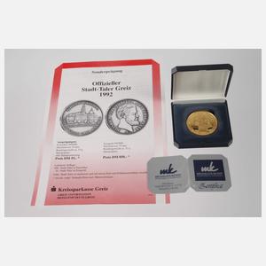 Stadttaler Greiz in Gold