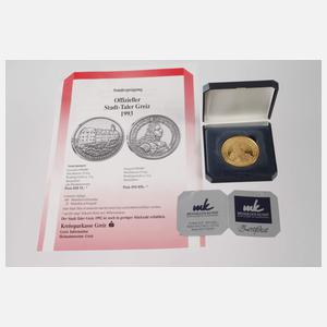 Stadttaler Greiz in Gold