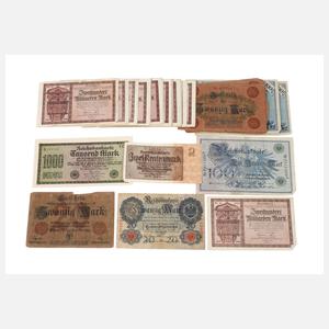Konvolut alte Geldscheine