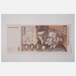 Geldschein 1000 DM