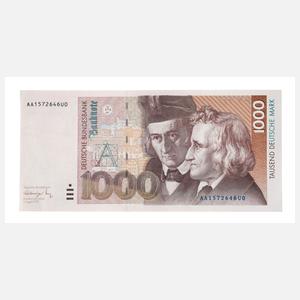 Geldschein 1000 DM