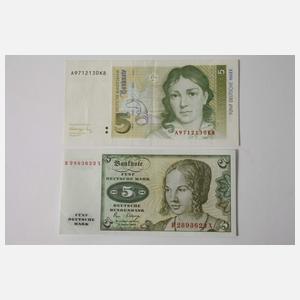 Geldscheine für 290 DM