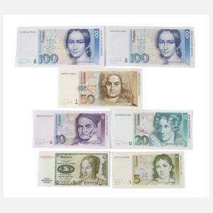 Geldscheine für 290 DM