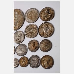 Konvolut Galvanos historischer Münzen & Medaillen