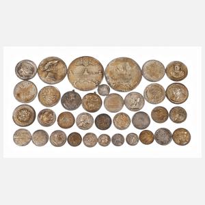 Konvolut Galvanos historischer Münzen & Medaillen