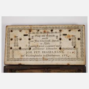 Münzwaage Johann Peter Braselmann