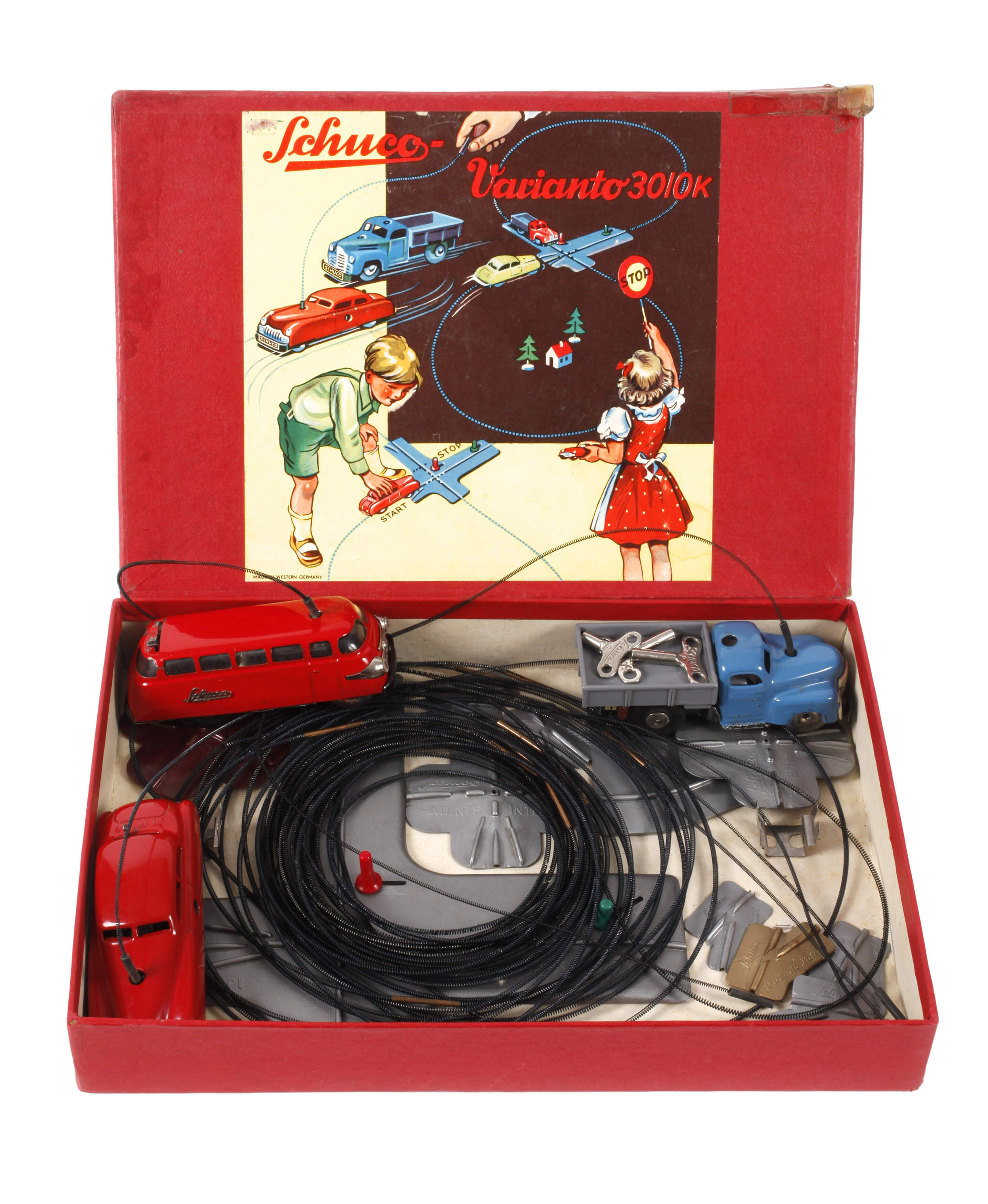 Schuco Varianto Kreuzungsverkehrsspiel + Zubehör