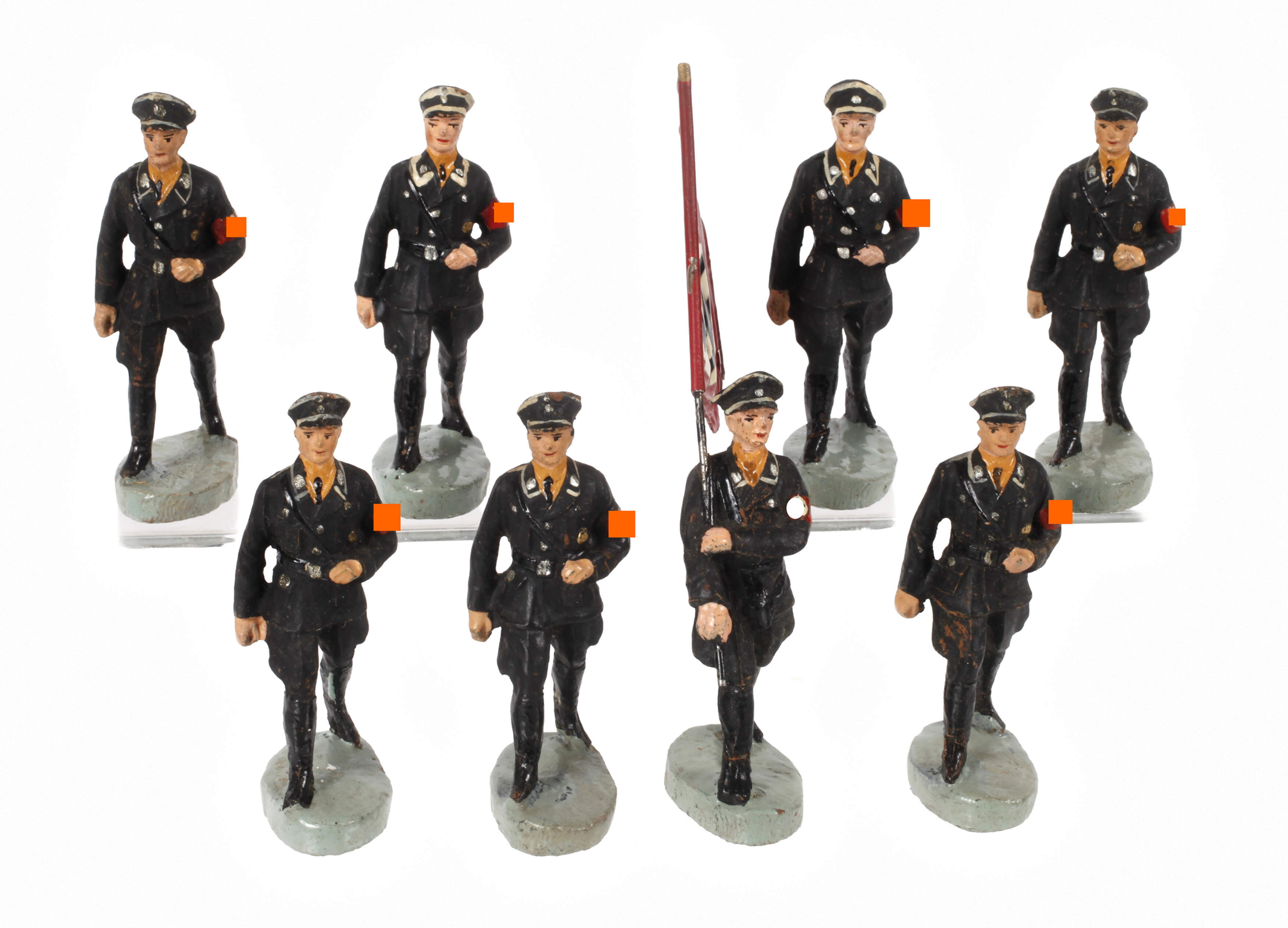 Elastolin Massefiguren in Parteiparade