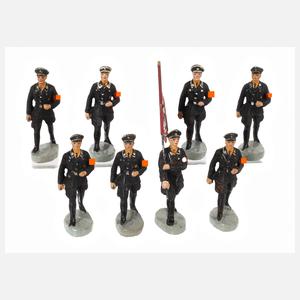 Elastolin Massefiguren in Parteiparade