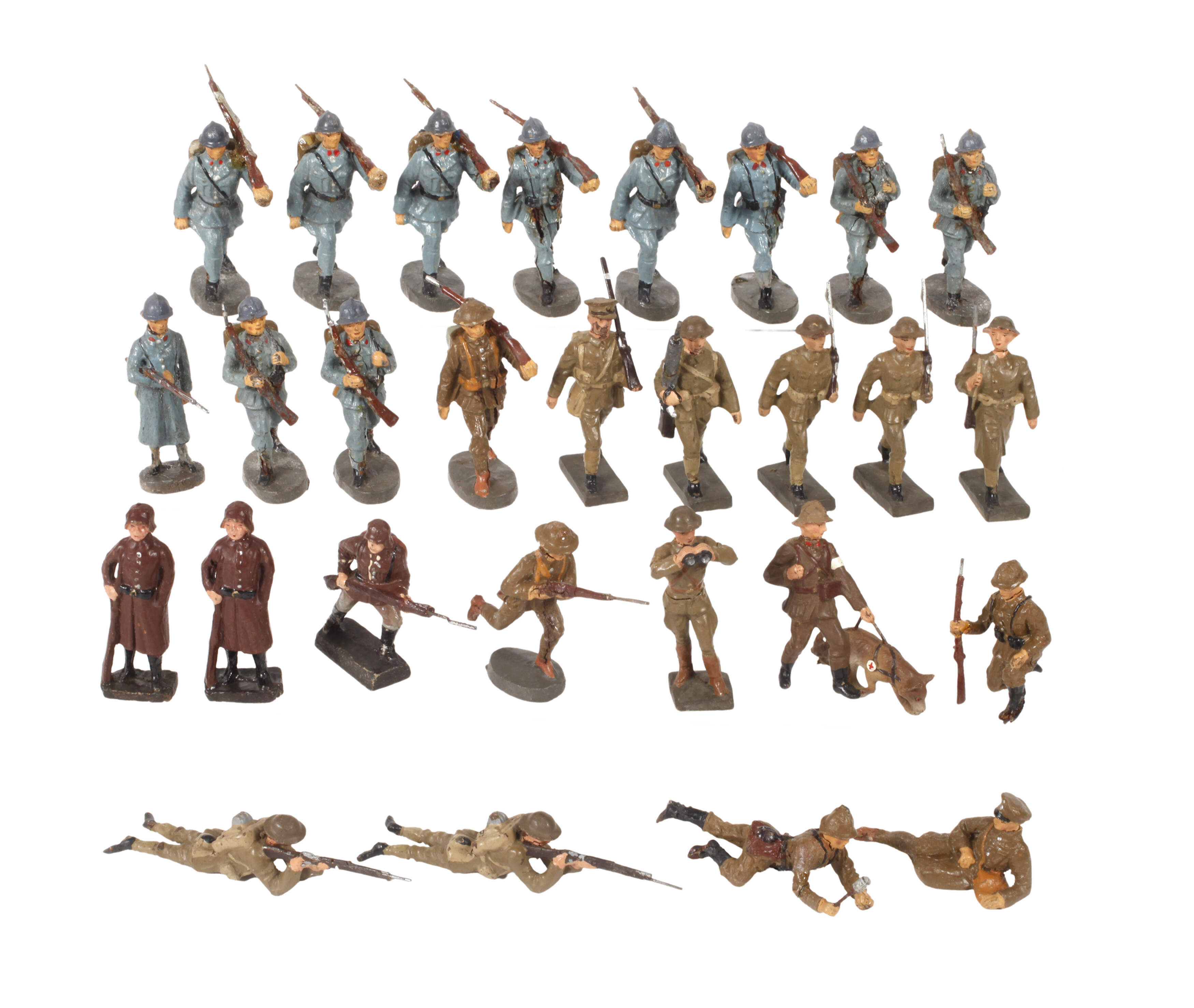 Konvolut Massesoldaten als Amerikaner/Engländer