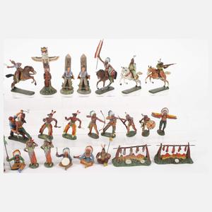 Konvolut Elastolin Massefiguren Wild-West