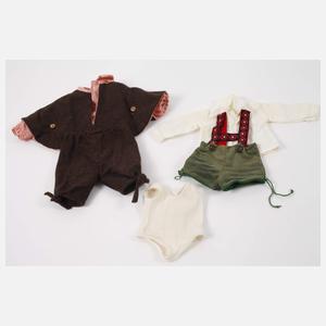 Drei Käthe Kruse Puppen als Familie