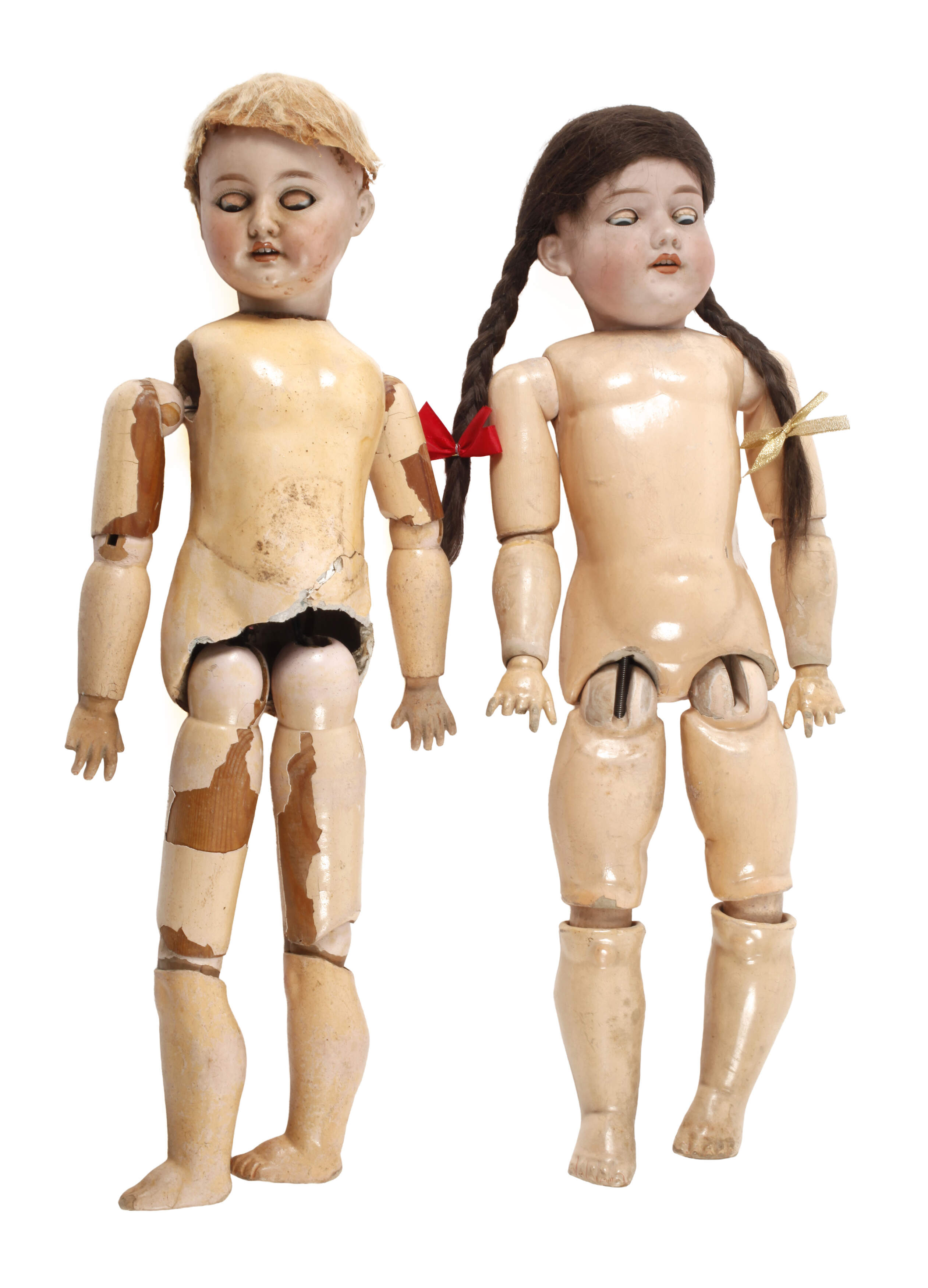 Zwei große Armand Marseille Porzellankopfpuppen