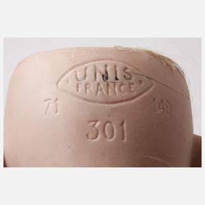 Große französische Porzellankopfpuppe