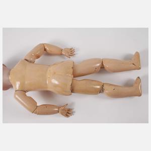 Große französische Porzellankopfpuppe