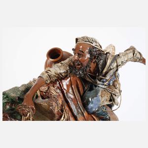 Vier große Angela Tripi Krippenfiguren