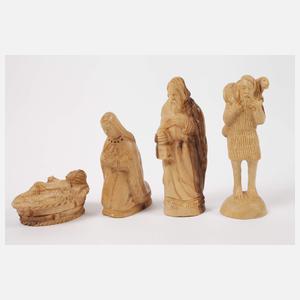 Set Krippenfiguren Olivenholz