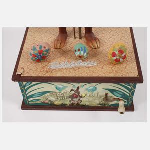 Puppen-Halbautomat "Frohe Ostern" mit Spielwerk