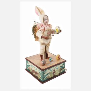 Puppen-Halbautomat "Frohe Ostern" mit Spielwerk