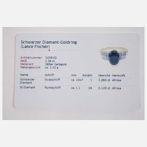 Damenring mit schwarzem Diamant