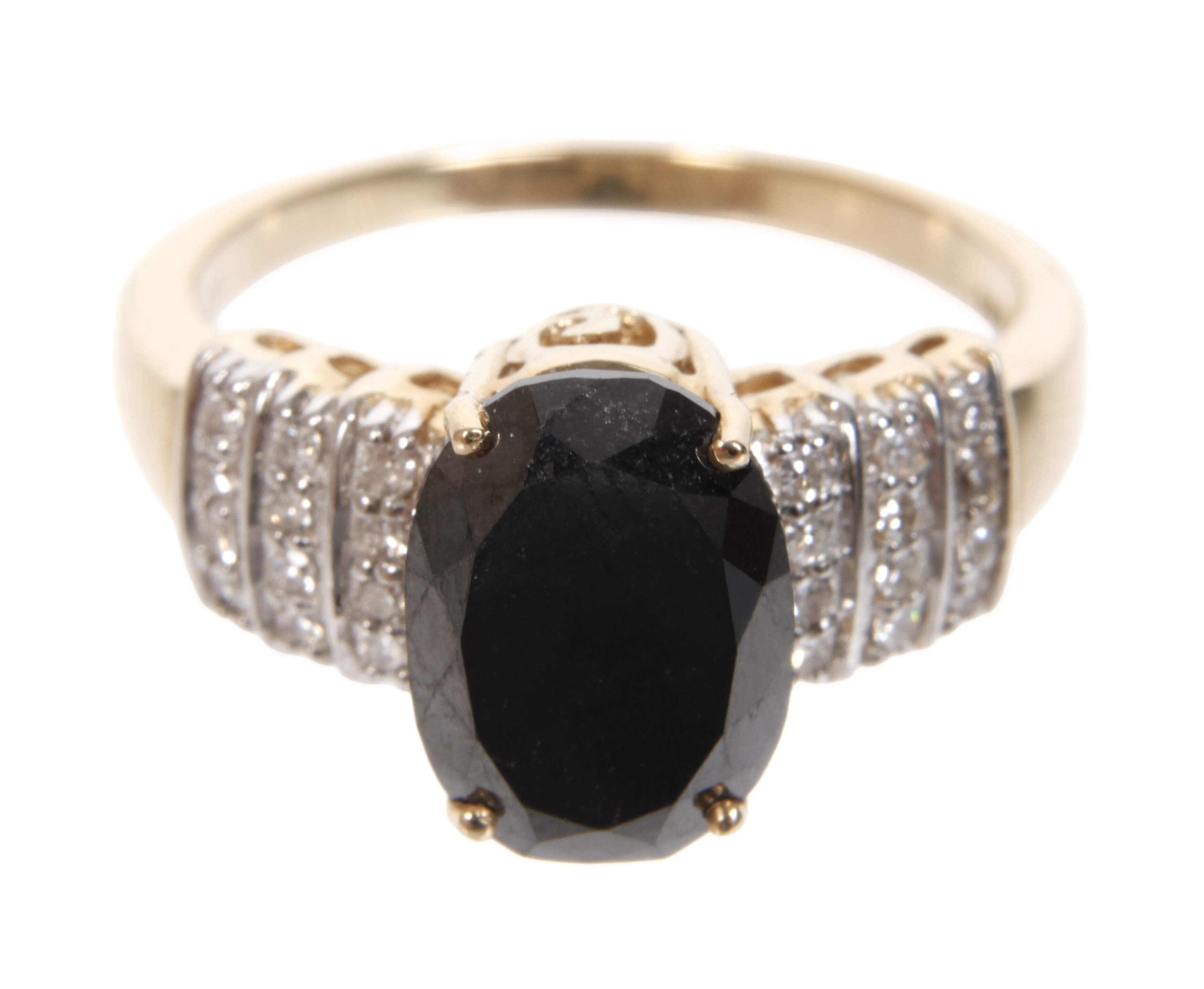 Damenring mit schwarzem Diamant