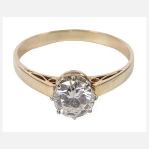Solitärring mit Brillant von ca. 0,8 ct
