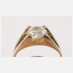 Damenring mit Brillant von ca. 1,2 ct