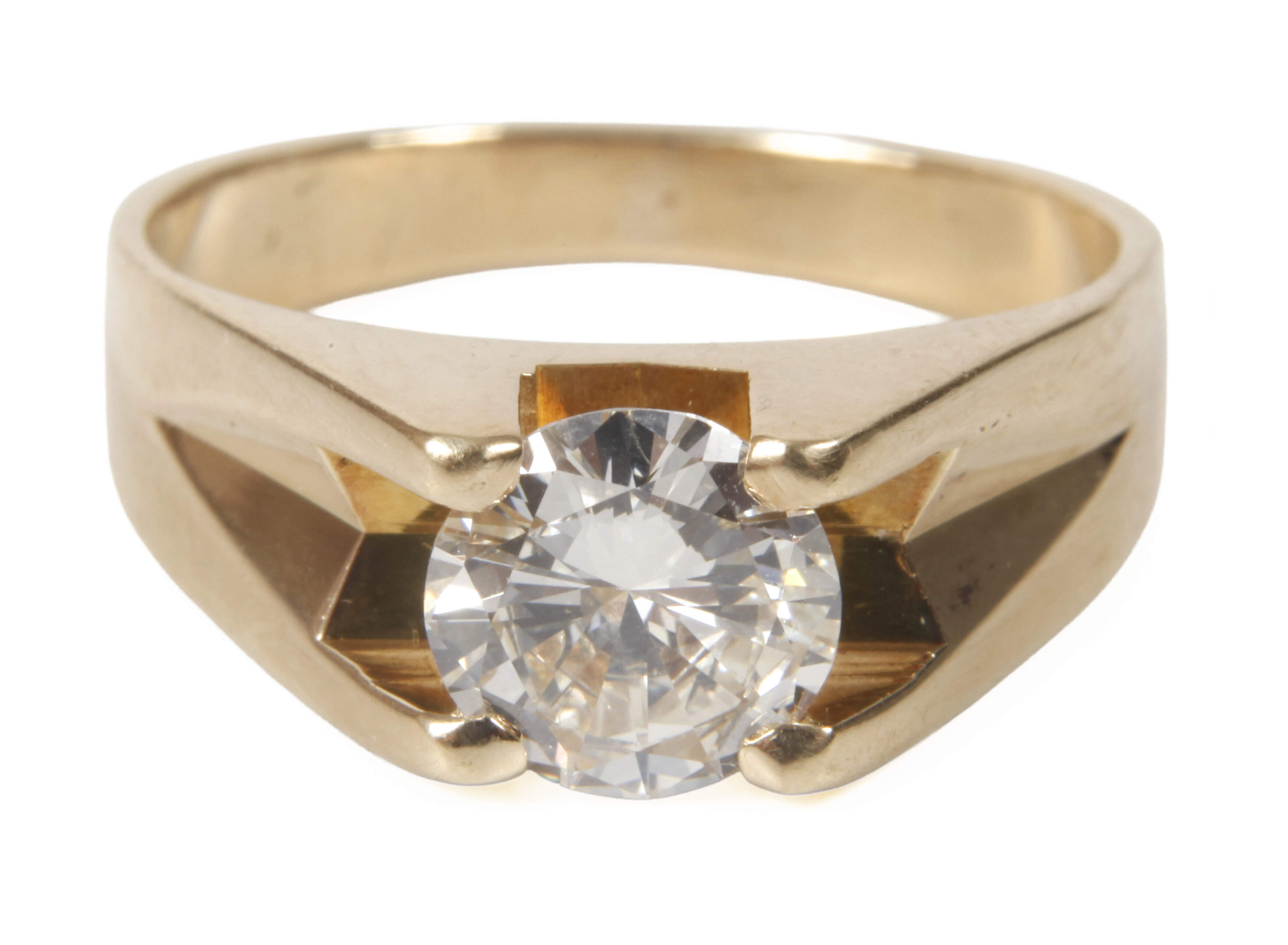 Damenring mit Brillant von ca. 1,2 ct