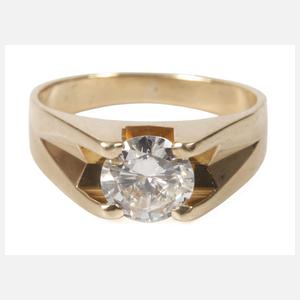 Damenring mit Brillant von ca. 1,2 ct