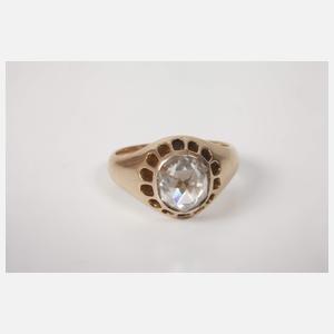 Damenring mit großer Diamantrose