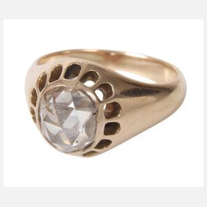 Damenring mit großer Diamantrose