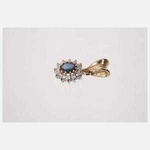 Schmuckset mit Saphiren und Diamanten