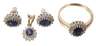 Schmuckset mit Saphiren und Diamanten